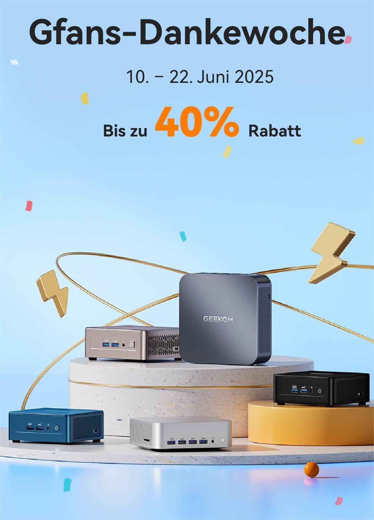 Gfans-Dankewoche Bis zu 40 % Rabatt auf GEEKOM Mini-PCs